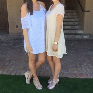 White off the shoulder dress